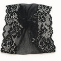 Black lace floral headband with mesh design, wide stretch headband for women, modest hair accessory, elegant lace head wrap, Affordable Hijab USA
