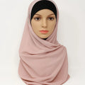 Blush pink hijab scarf for women, soft modest Islamic headscarf, lightweight Muslim shawl style hijab, elegant everyday prayer scarf in light pink
