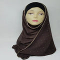 Brown chiffon hijab scarf lightweight sheer fabric soft flowy drape elegant modest head covering for women everyday wear