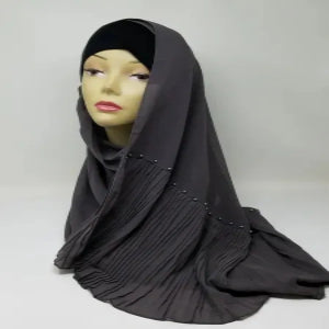 Dark Grey Chiffon Hijab Scarf