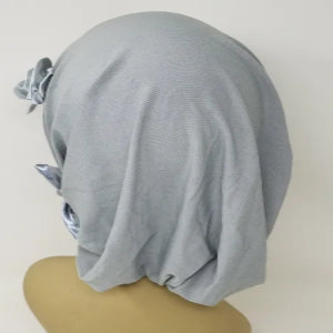Light Gray Rhinestone Flower Turban
