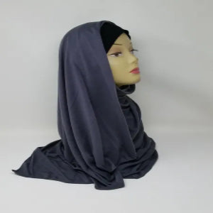 Jersey Hijab Scarf Dark Grey