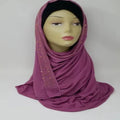 Rose Rhinestone Jersey Hijab