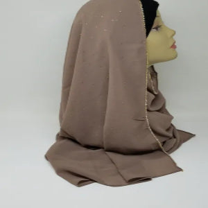 Brown Chiffon Hijab Scarf