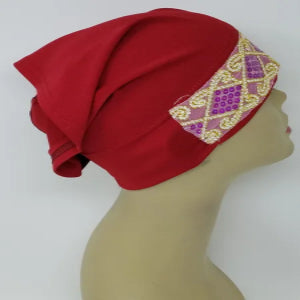 Red Gold Underscarf Cap