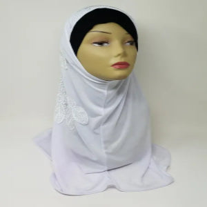 White Rhinestone One Piece Hijab