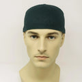 Dark green stretch kufi cap for men, breathable Muslim prayer cap, fitted Islamic skull cap for salah, Ramadan, and everyday wear
