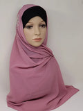 Dusty rose hijab scarf for women, modest Islamic headscarf, soft lightweight mauve Muslim scarf, elegant shawl style hijab for prayer and everyday wear