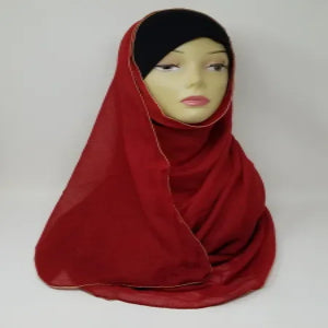 red hijab scarf soft fabric modest fashion head covering elegant full coverage style for women lightweight comfortable drape for everyday and special occasions