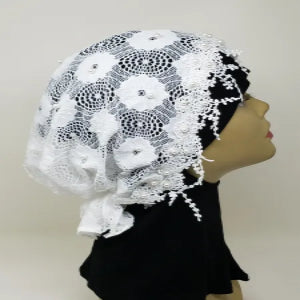 white pearl hijab cap modest headwear muslim underscarf pearl embellished head covering women stylish hijab cap elegant modest accessory full coverage cap
