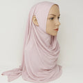 Blush Pink Jersey Khimar Hijab