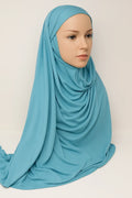 Teal Full Drape Khimar Hijab