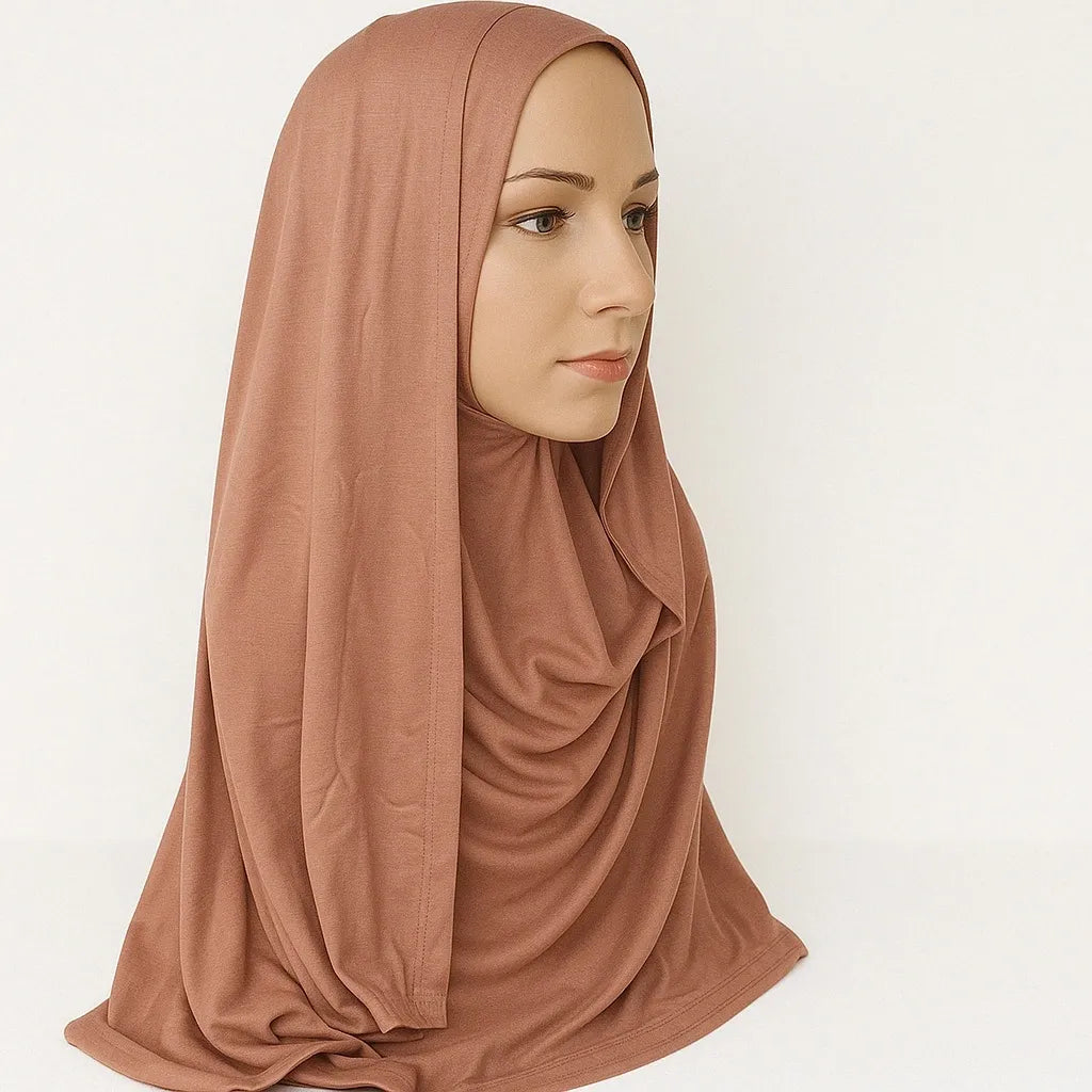 Mocha Brown Full Drape Khimar Hijab