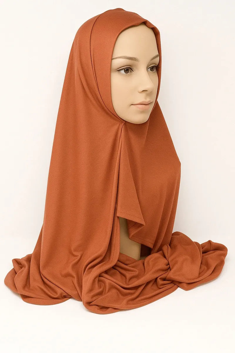 Burnt Orange Full Drape Khimar Hijab