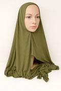 Olive Green Full Drape Khimar Hijab