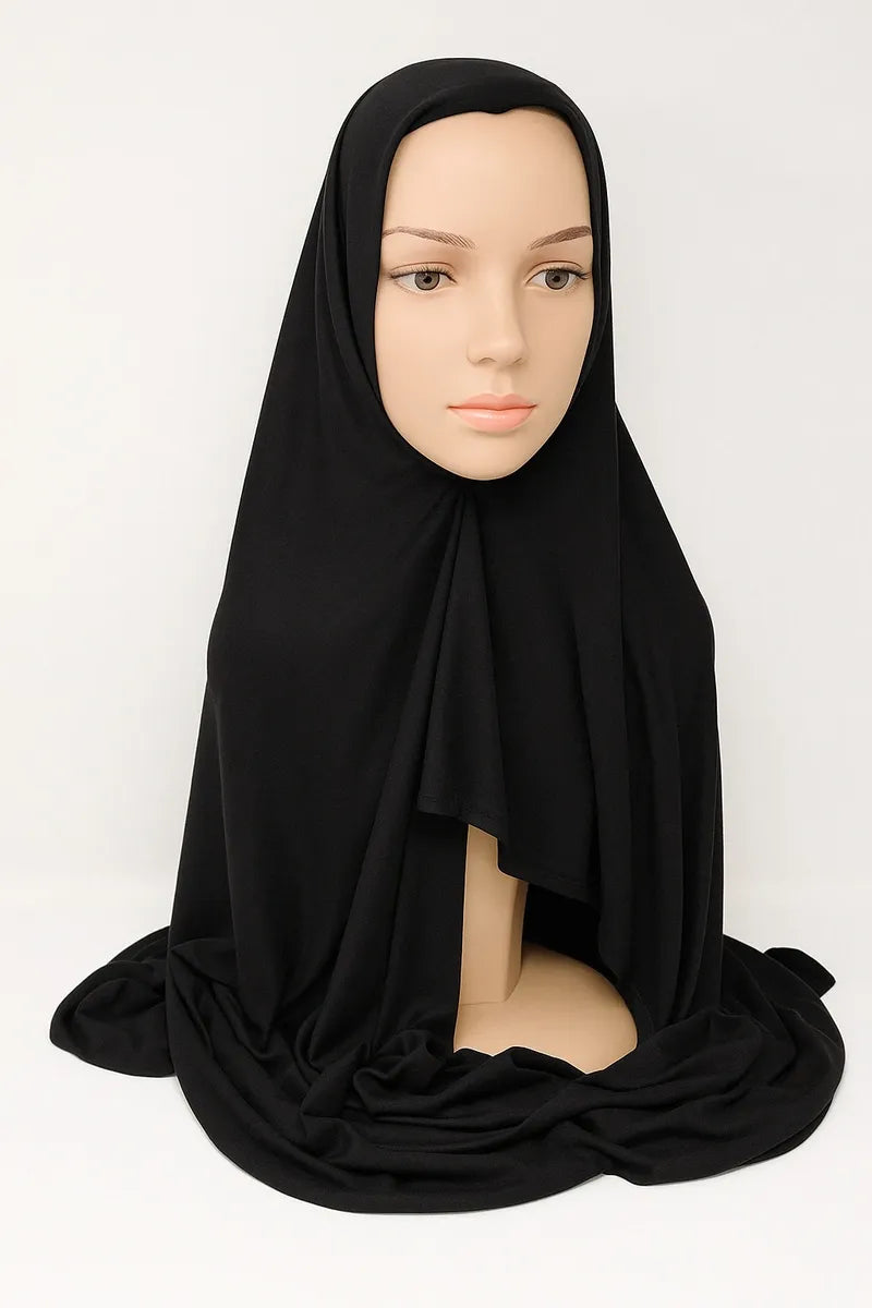 Black Full Drape Khimar Hijab