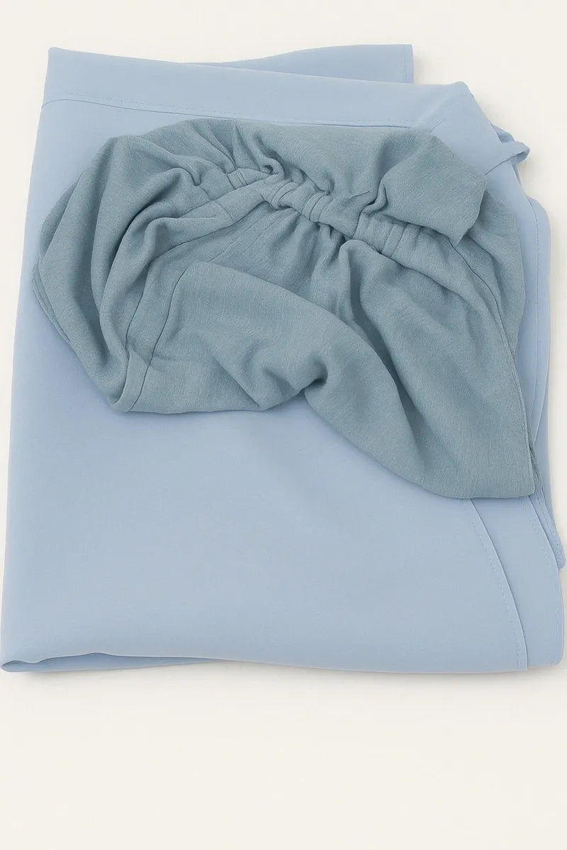 Baby Blue Two-In-One Chiffon Hijab