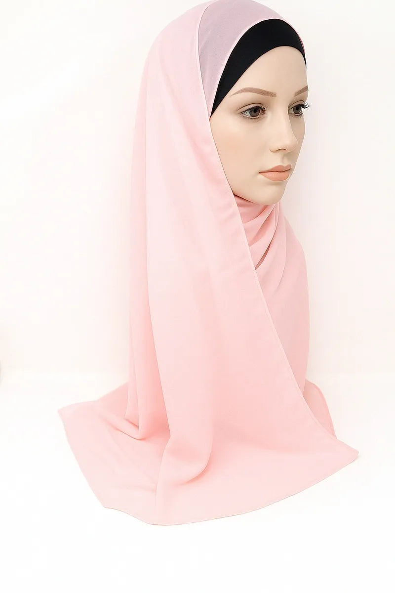 Pink Chiffon Hijab Scarf