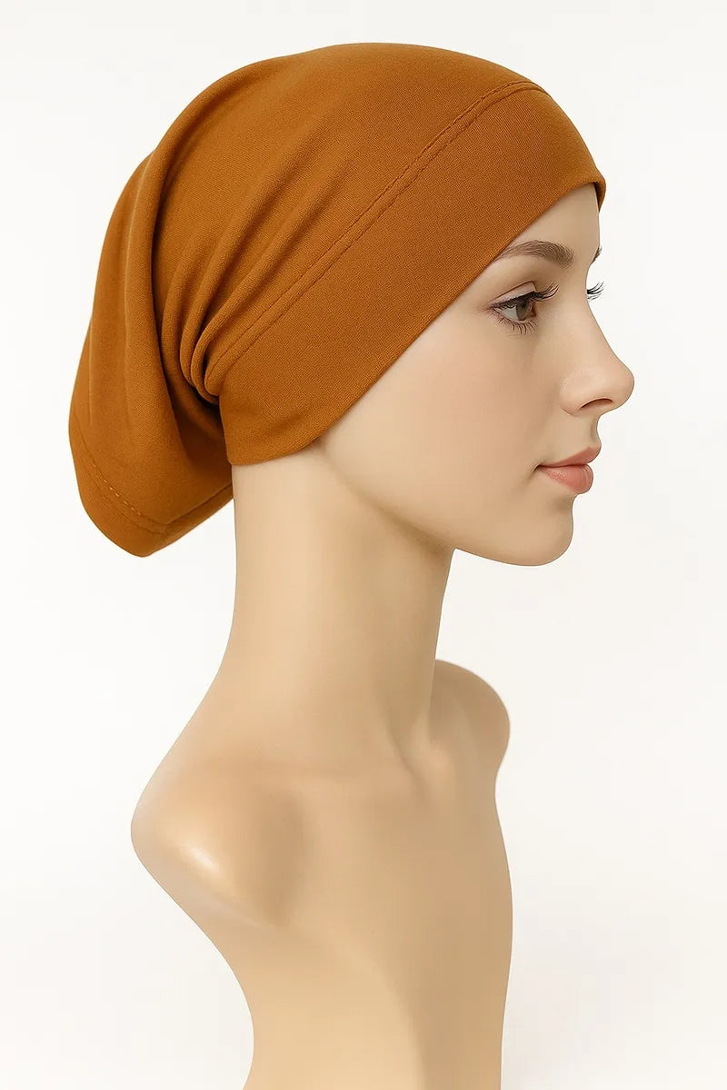 Brown 2-Piece Khimar Hijab Set