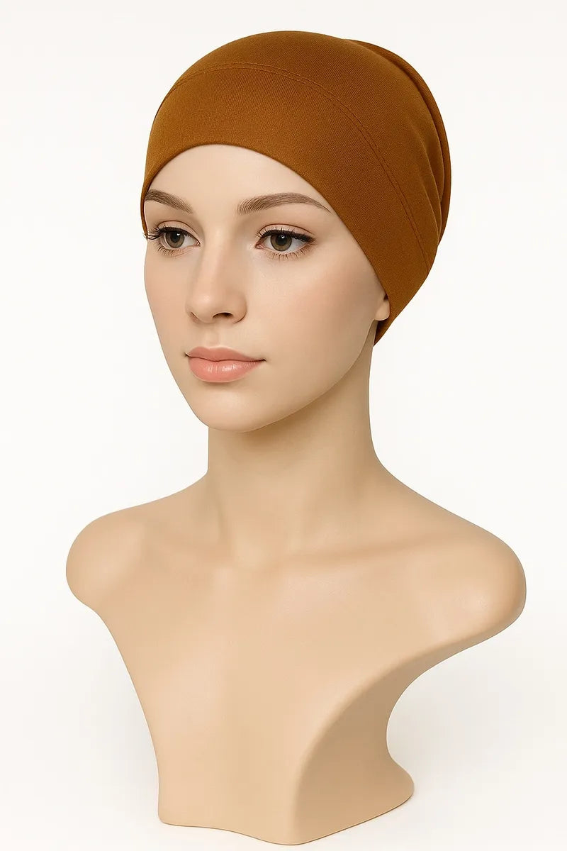 Brown 2-Piece Khimar Hijab Set