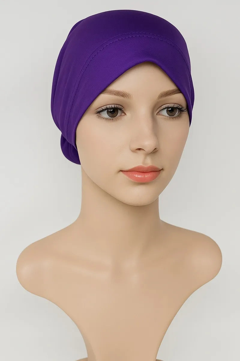 Purple 2-Piece Khimar Hijab Set