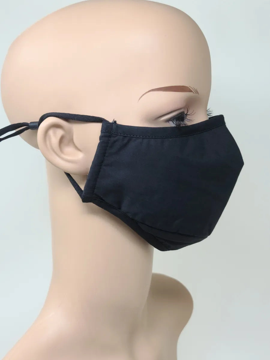 Black Adjustable Reusable Face Mask