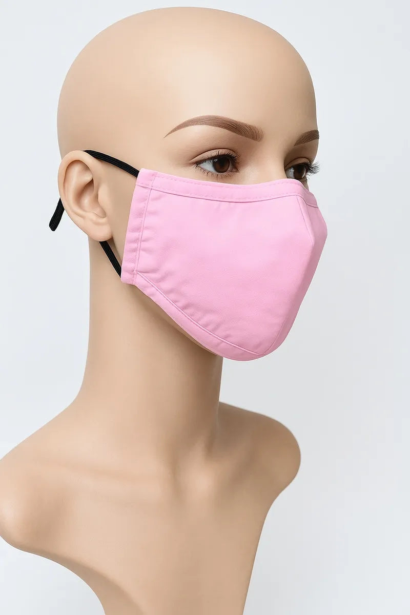 Light Pink Adjustable Reusable Face Mask
