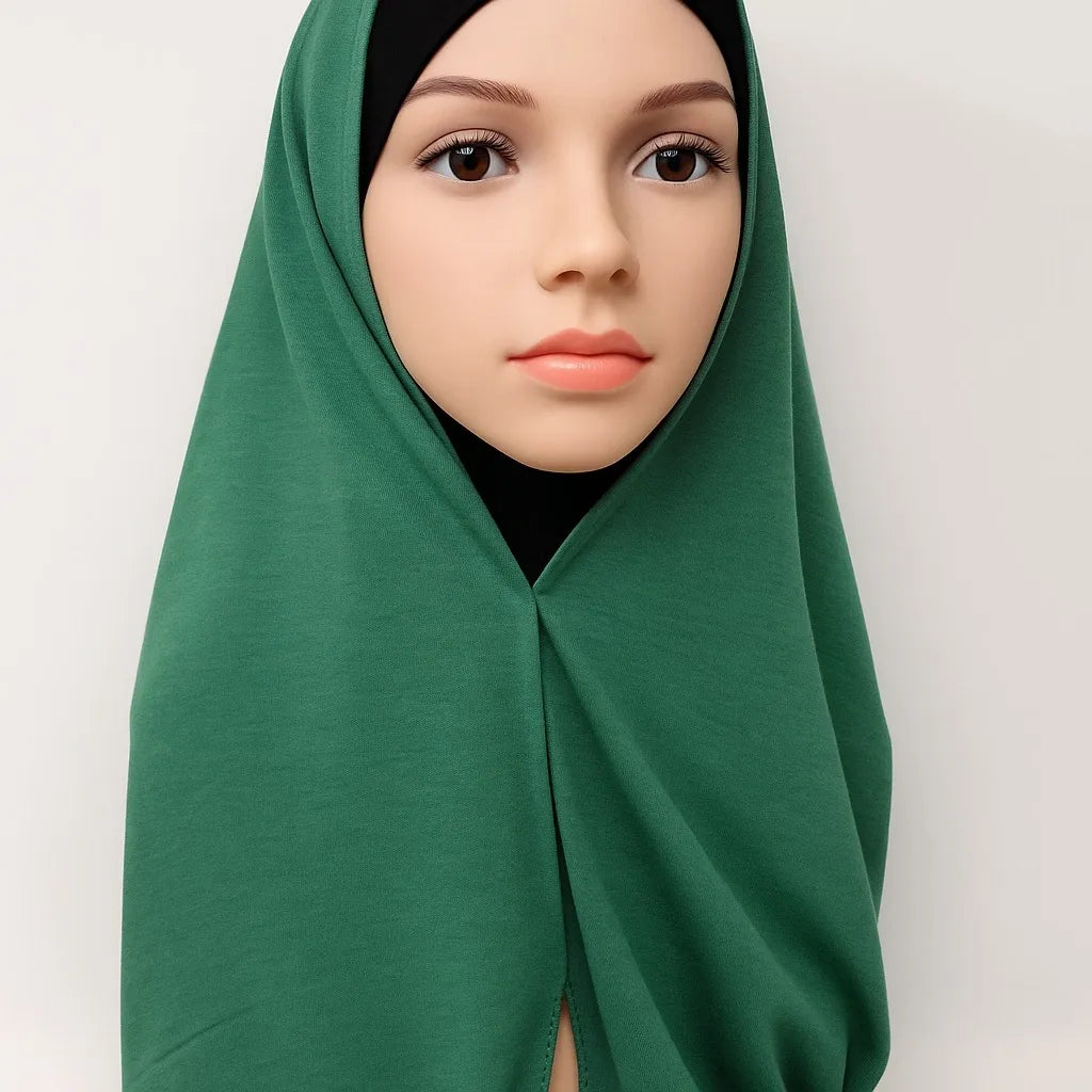 Dark Green Instant Jersey Hijab