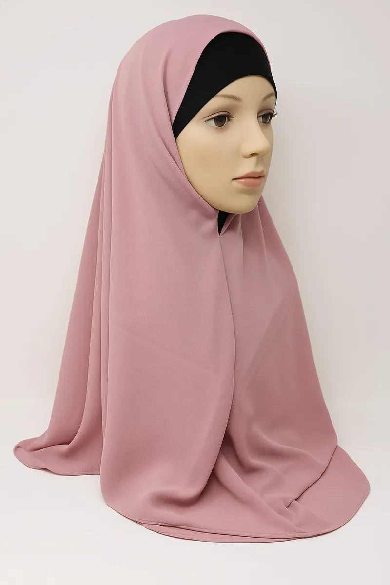 Dusty Rose Full Drape Khimar Hijab