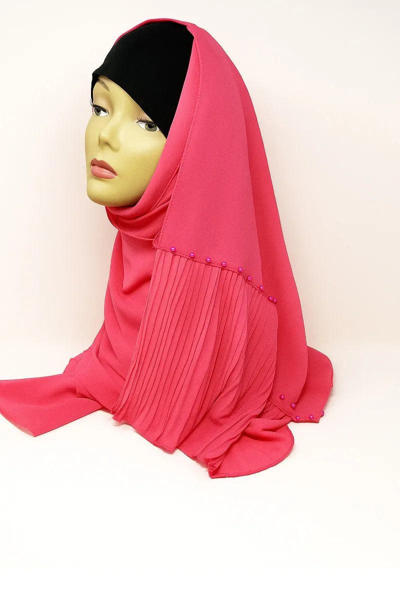 Rose Pink Chiffon Hijab Scarf