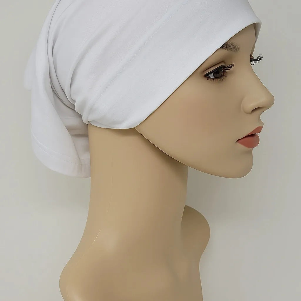 White 2-Piece Khimar Hijab Set