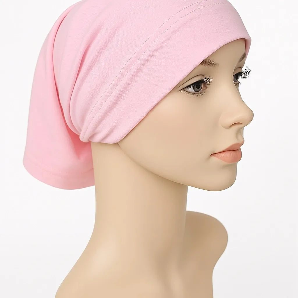 Light Pink 2-Piece Khimar Hijab Set