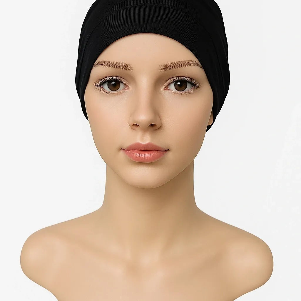 Black 2-Piece Khimar Hijab Set