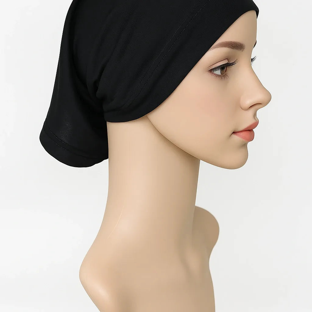 Black 2-Piece Khimar Hijab Set