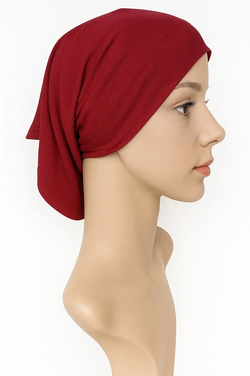 Red 2-Piece Khimar Hijab Set