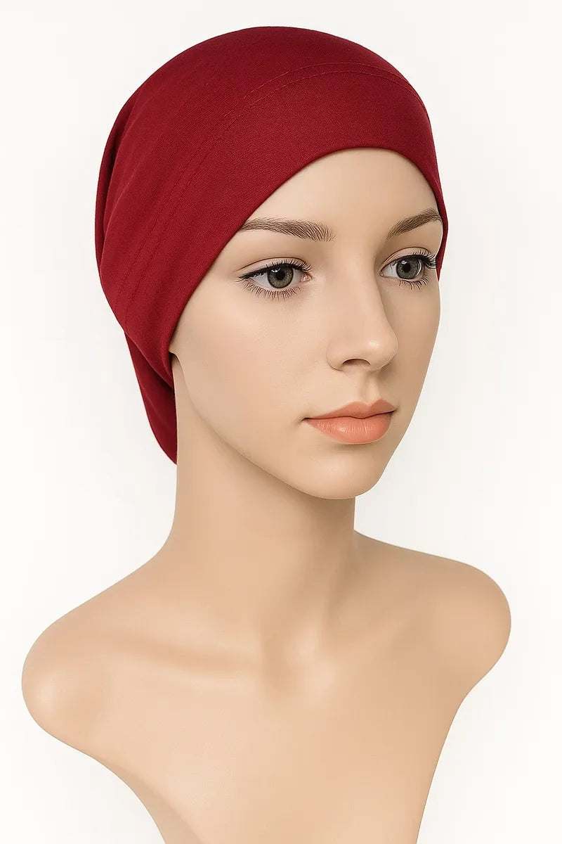Red 2-Piece Khimar Hijab Set