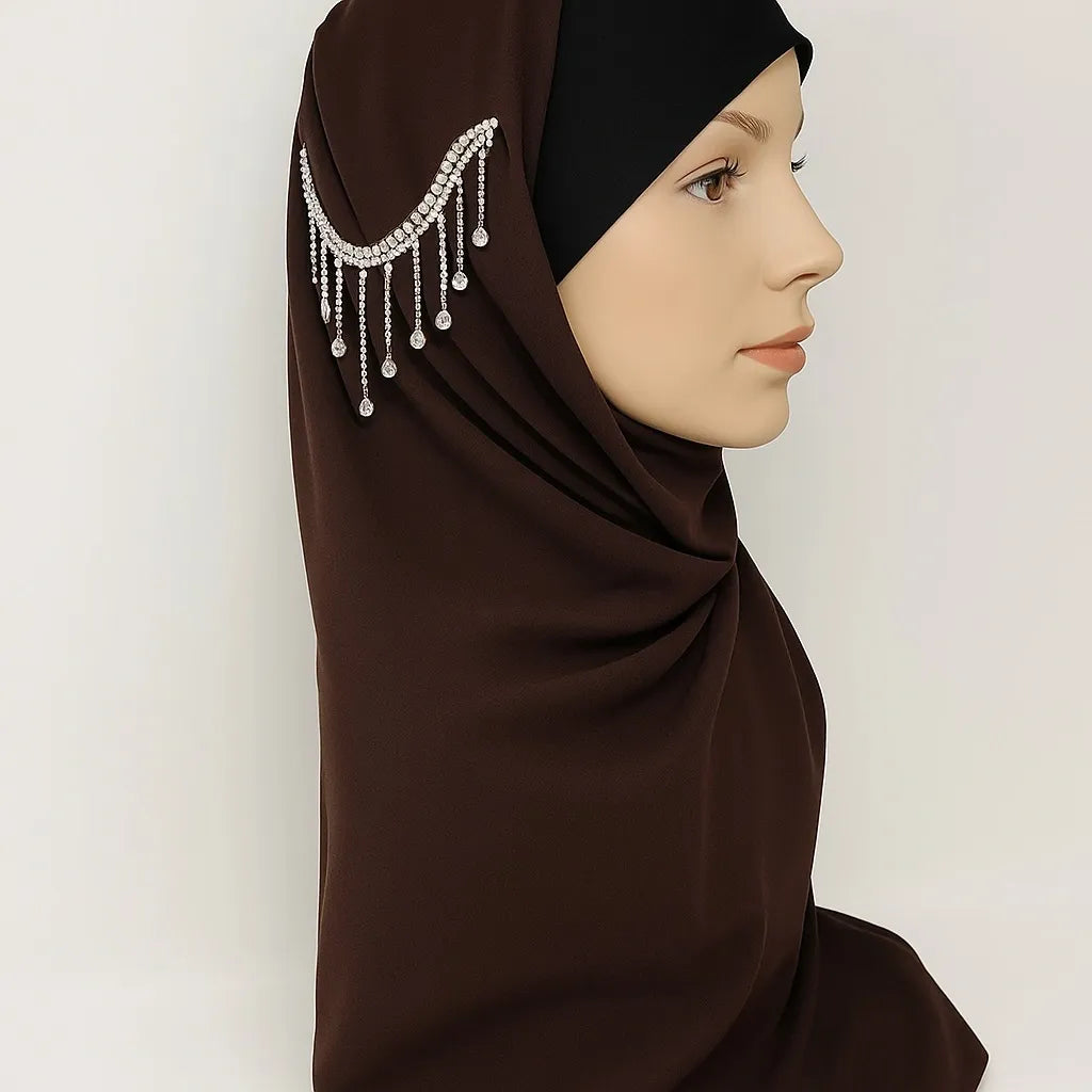 Brown Chiffon Hijab Scarf