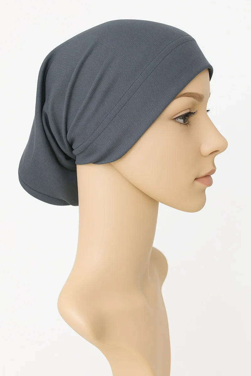 Gray 2-Piece Khimar Hijab Set