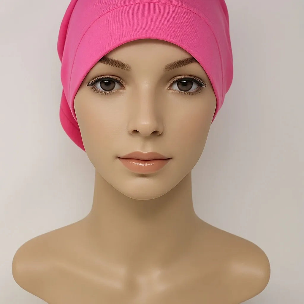 Hot Pink 2-Piece Khimar Hijab Set