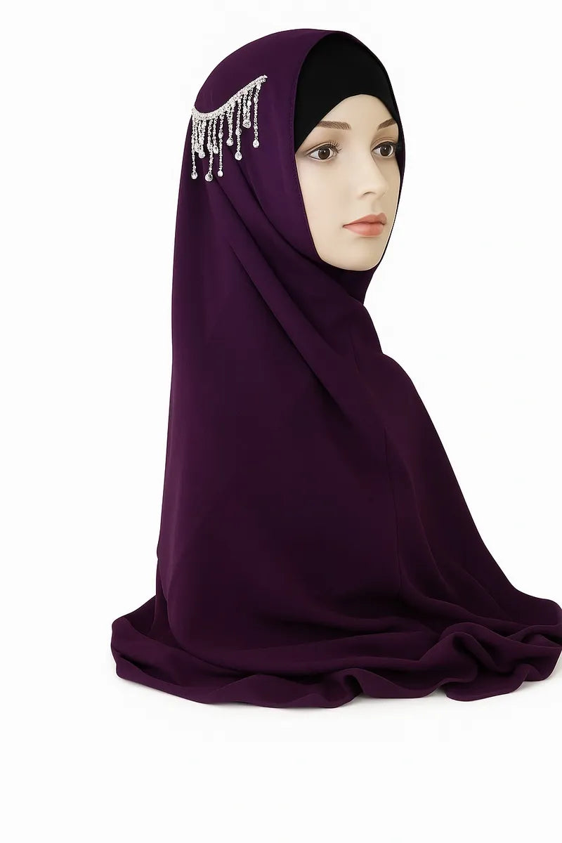 Plum Chiffon Hijab Scarf