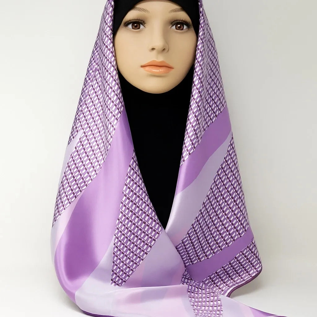 Purple Patterned Hijab