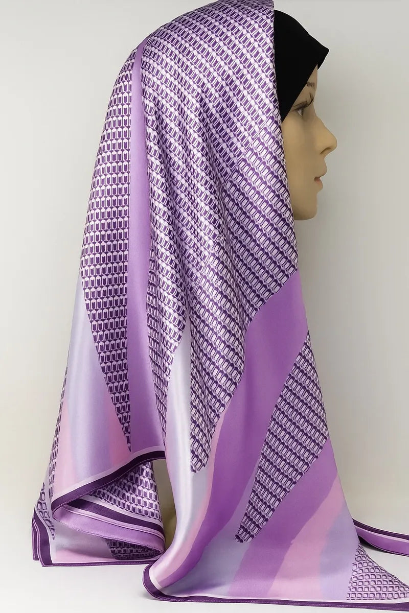 Purple Patterned Hijab