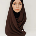 Dark Brown Chiffon Hijab Scarf