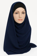 Denim Blue Chiffon Hijab Scarf