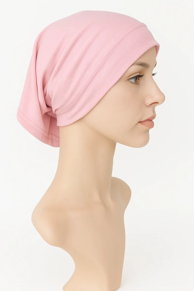 Pink 2-Piece Khimar Hijab Set