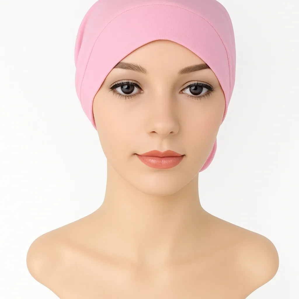 Pink 2-Piece Khimar Hijab Set