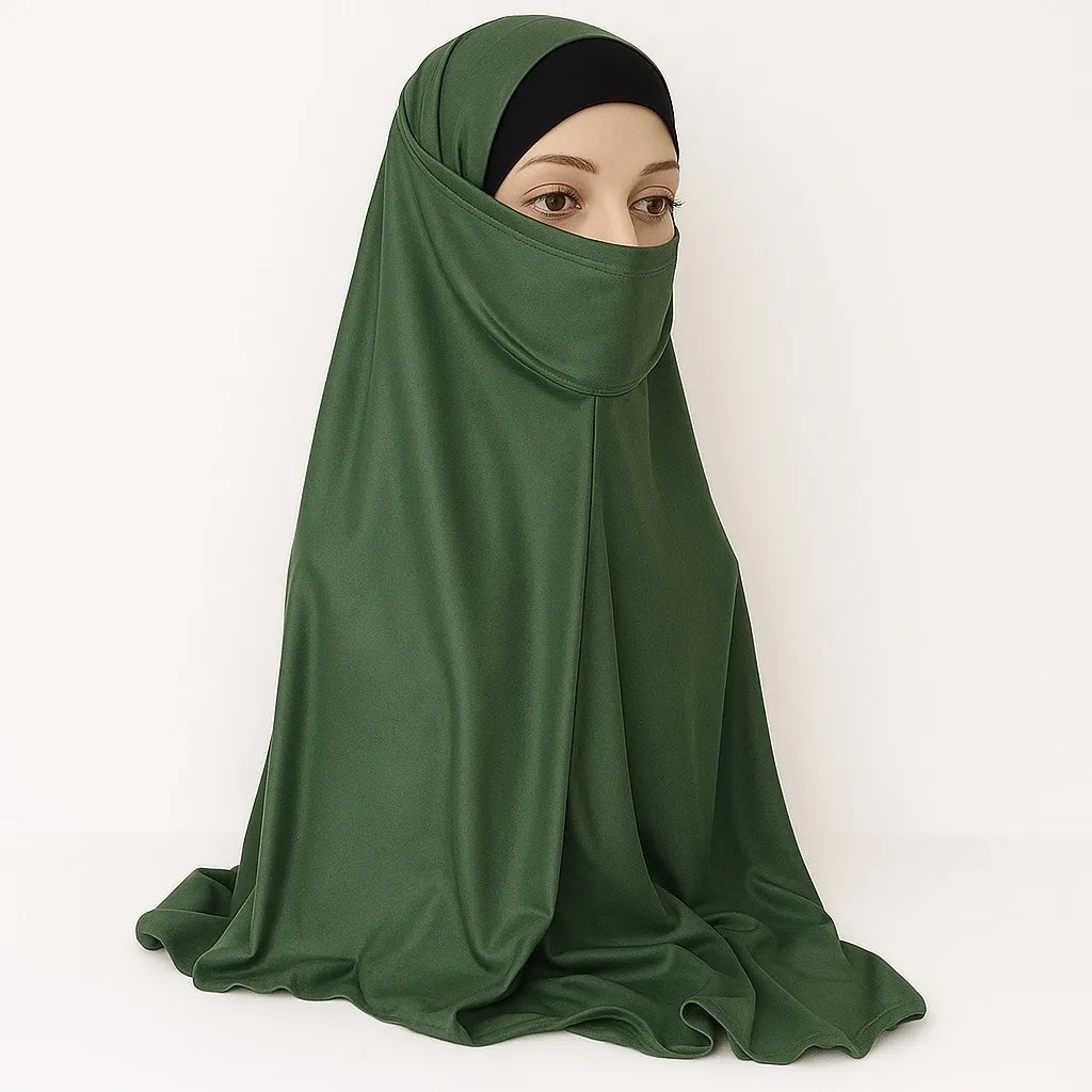 Emerald, Green Full Coverage Khimar Hijab