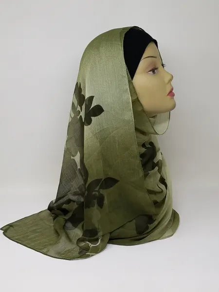 Olive Green Hijab Scarf Modest Wrap