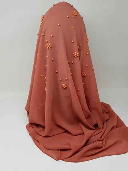 Rust Hijab Scarf Wrap