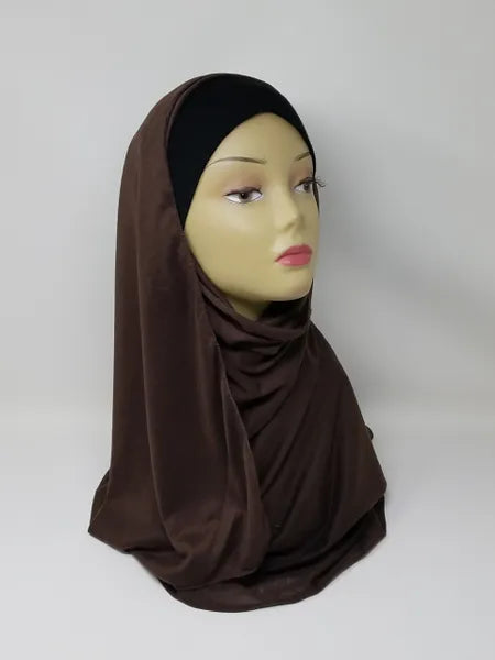 Dark Cocoa Jersey Hijab Scarf